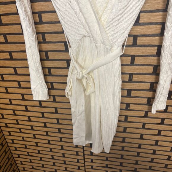 Guess Aria White Cable-Knit Dress Size Small - Picture 5 of 12
